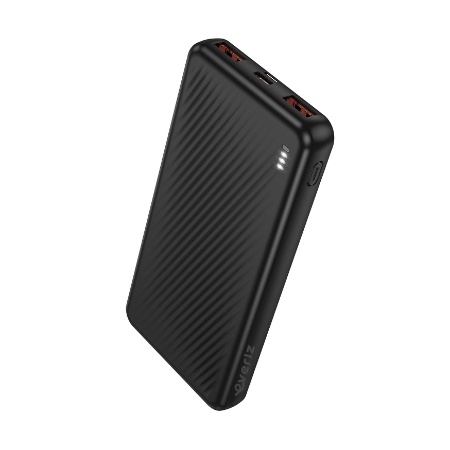 Power Bank 10000 mAh 22.5W + PD 20W | Carga Rápida con 2 USB + 1 USB-C – PB105B – EVERIZ