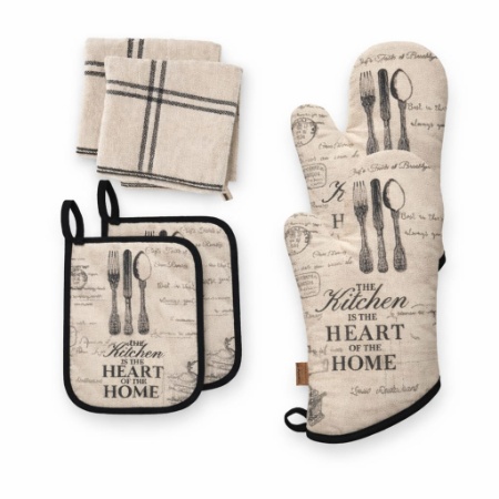 JUEGO DE GUANTES PARA HORNO Y TOALLA