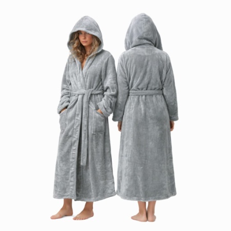 ALBORNOZ UNISEX AFELPADO CON CAPUCHA